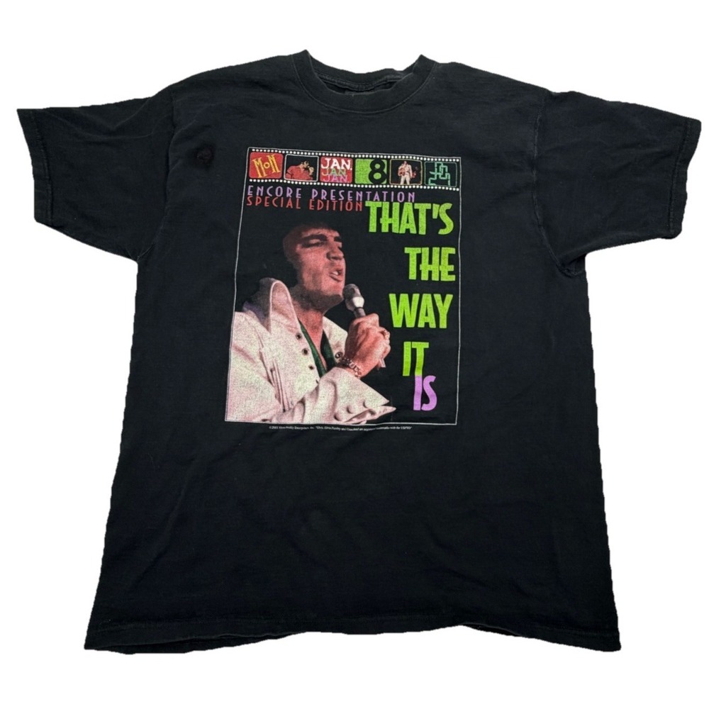 Vintage 1999 Elvis Presley Graceland That's The Way It Is Movie Promo T Shirt XL